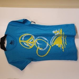 Girls Xx-large Landshark Hot Blue short sleeve tshirt  Peace,  love, landshark.